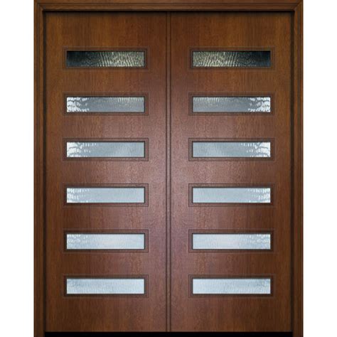 ESWDA 72x96 Exterior Mahogany 36in X 96in Double Beverly Contemporary