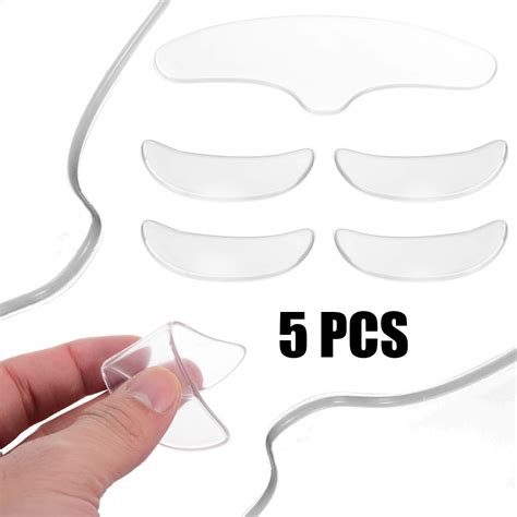 Shellhard 5pcs Anti Wrinkle Eye Skin Care Pads Medical Grade Silicone Reusable Face Lifting