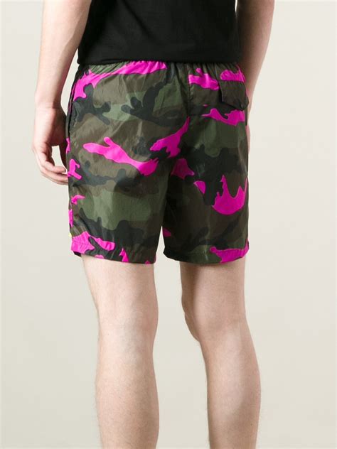 Lyst Valentino Camouflage Swim Shorts For Men