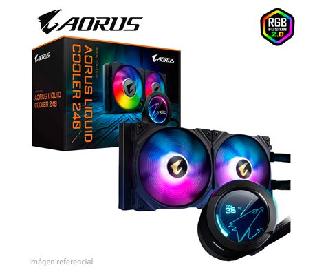 Aorus Waterforce X Aio Liquid Cpu Cooler Rotatable Circular Lcd