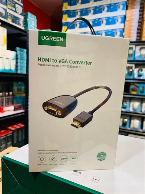 Ugreen Hdmi To Vga Converter Without Audio Black Mm Computers