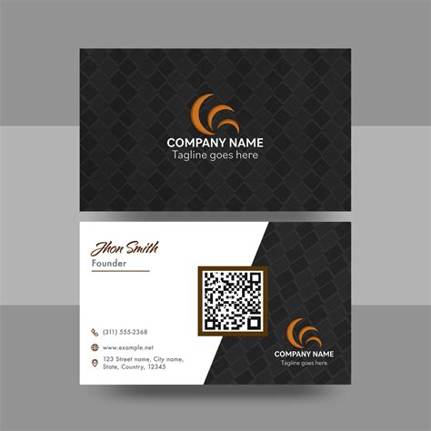 Business Or Visiting Card Design In Black And White Color. 23815232 ...