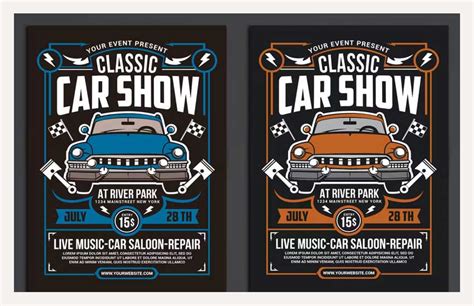 17 Best Car Show Flyer Templates Free And Paid