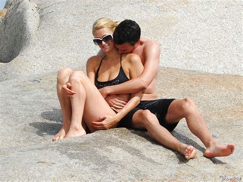 Paris Hilton Showing Her Great Ass In Bikini Thong And Posing Topless Porn Pictures XXX Photos