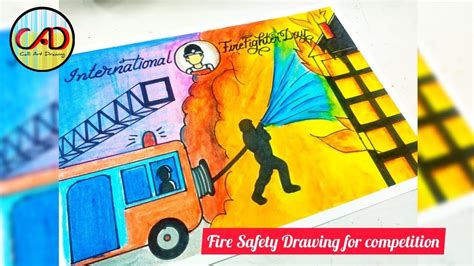 Safety Drawing/fire Safety Poster Drawing/Industrial Safety, 48% OFF