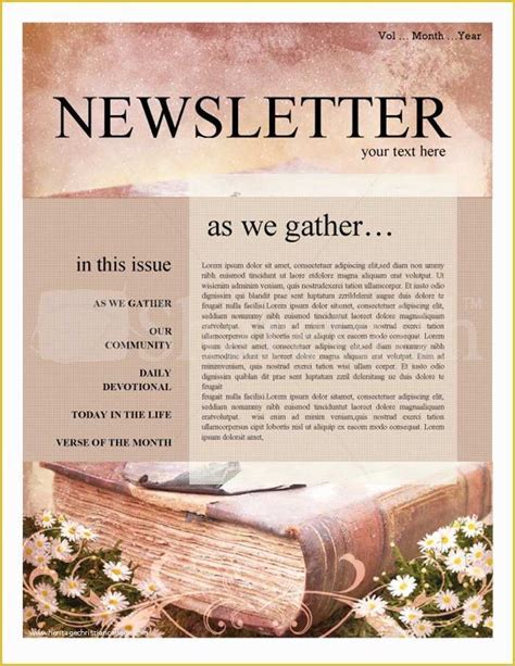 Free Church Newsletter Templates for Microsoft Publisher Of 15 Free Church Newsletter Templates ...