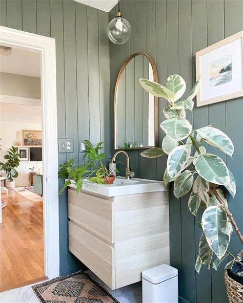 Green Vertical Shiplap Bathroom With Floating Vanity Soul Lane