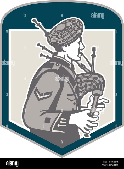 Scottish Bagpipes Player Stock Vector Images Alamy