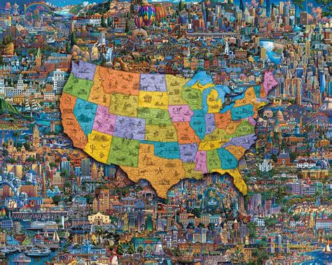 Best Of America 500 Pieces Dowdle Folk Art Puzzle Warehouse