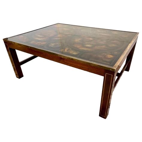 Vintage World Map Coffee Table By Maison Jansen At 1stdibs