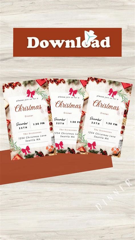 Christmas Invitation | Christmas Invite | Christmas Invitation Template ...