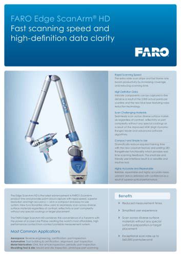 Tech Sheet Faro Edge Scanarm Hd Faro Europe Pdf Catalogs Technical Documentation Brochure