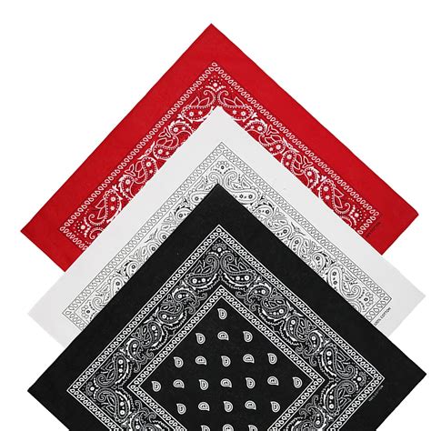 Bandana Kopftuch Set 3 Farben Paisley Halstuch Kopf Square Schal