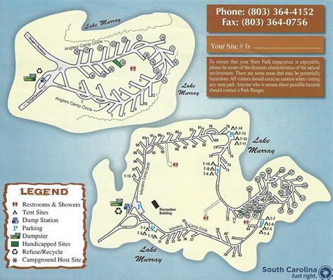 Dreher Island State Park Map