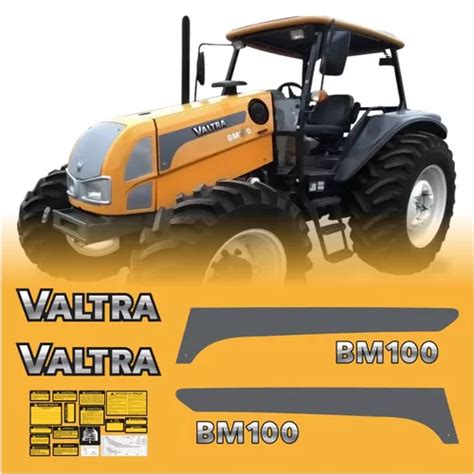 Kit Adesivos Faixas Etiquetas Trator Valtra Bm100 Bm 100 Parcelamento