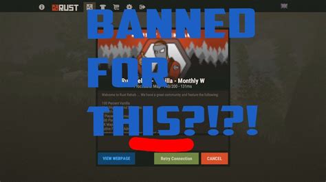 Getting Banned For This Rust Youtube