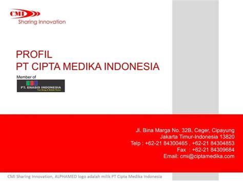 Profile Pt Cipta Medika Indonesia Ppt