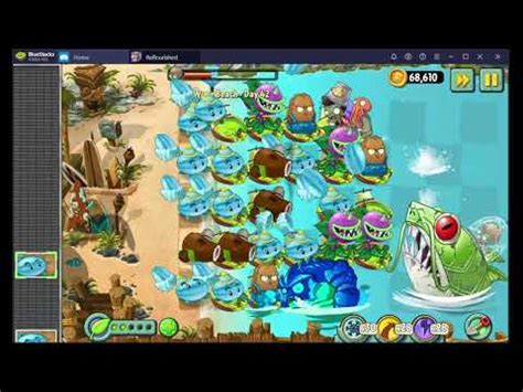 PvZ 2 Reflourished Big Wave Beach Day 42 PF Less YouTube