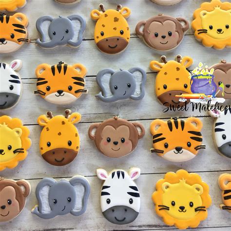 2 Dozen Safari Theme Cookies Baby Shower Safari Cookies Sugar Cookies