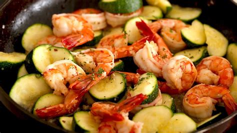 Freaking Fast Sautéed Shrimp With Zucchini Youtube