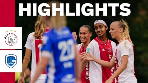 Solid Win In Amsterdam Highlights Ajax Vrouwen KRC Genk Friendly