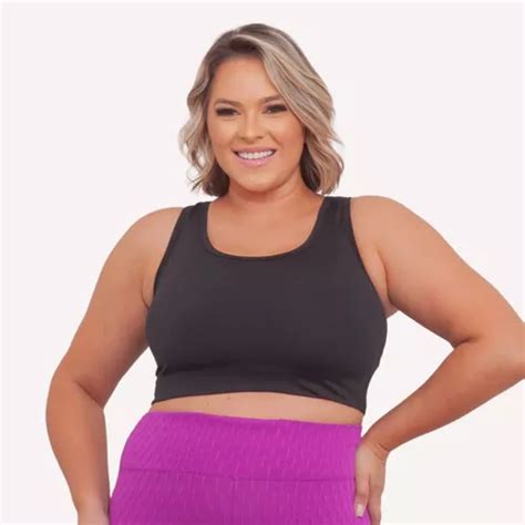 Top Plus Size Fitness Feminino Sem Bojo P Academia Premium MercadoLivre