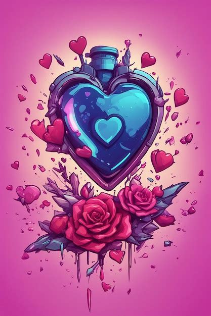 Premium AI Image Anatomical Heart And Flowers Show Your Love For