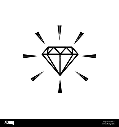 Diamond Editable Stroke Outline Icon Isolated On White Background Flat