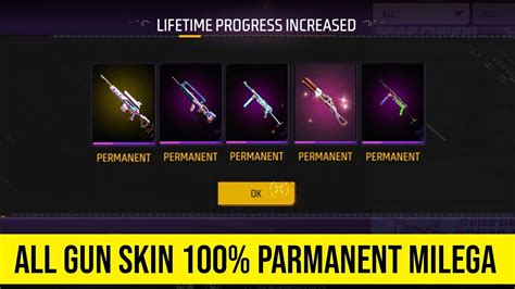 How To Get All Legendary Gun Skin Parmanent In Free Fire All Gun