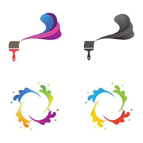 Paint Logo Template vector icon illustration design 10757109 Vector Art ...