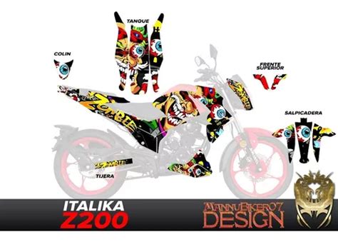 Z Italika Graficos Calcas Stickers Skins Vinil Laminado En Venta En