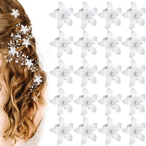 Wllhyf St Ck Kleine Blumen Haarspangen Mini Haarspangen Mit Wei En