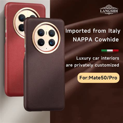 Original Cowhide Leather Phone Case For Huawei Mate Pro Luxury