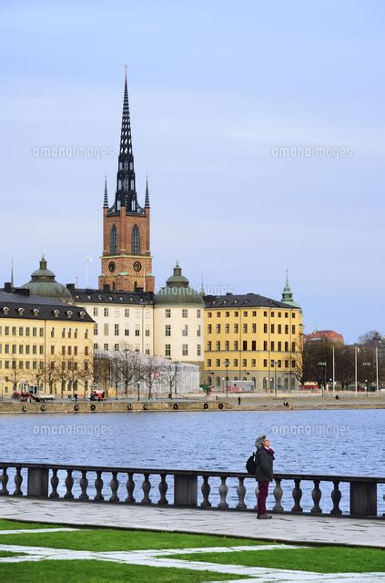 Gardens Of The City Hall And Riddarholmen Island With The