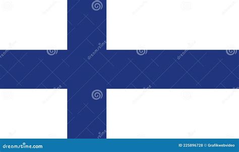 Finland National Country Flag Official Sign Symbol Illustration Stock