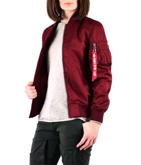 Женская ветровка-бомбер ALPHA INDUSTRIES MA-1 Soft Shell burgundy ...