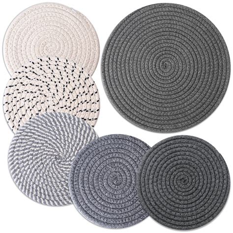 Trivets For Hot Dishes Pieces Trivets For Hot Pots And Pans Cotton Woven Hot Pads For
