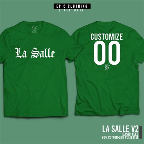 LA SALLE V2 - DE LA SALLE UNIVERSITY - DLSU - CUSTOMIZE JERSEY NAME AND ...