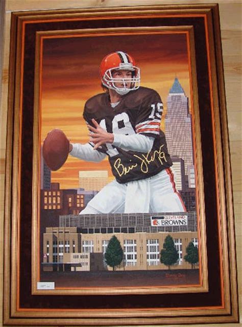 Cleveland Browns Bernie Kosar Autographed Sports Art Print