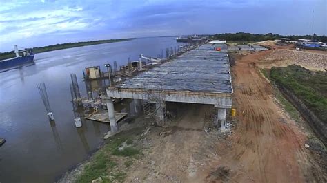 TERPORT II GUYRATI Paraguay Construcción del muelle Abril 2017 YouTube