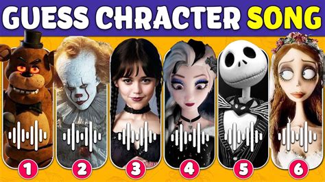 Guess Who Is SINGING Guess The SONG Wednesday Jack Skellington Elsa