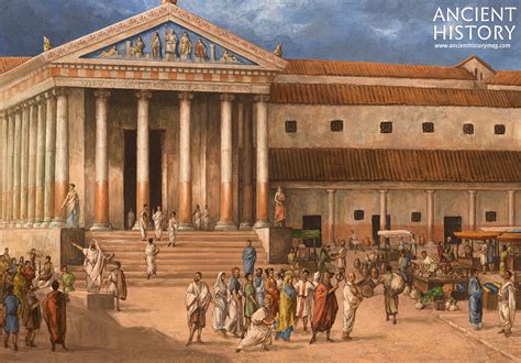 Ancient Roman Marketplace Illustration World History Encyclopedia