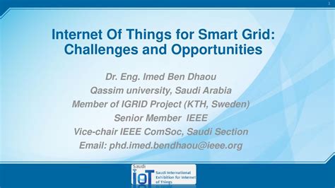 Internet Of Things For Smart Grid Challenges And Opportunities Ppt