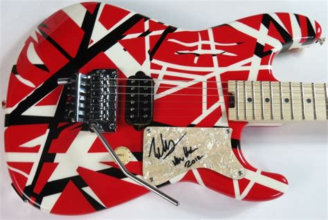 Eddie Van Halen Van Halen Signed Autograph Auto Evh Striped Guitar Jsa