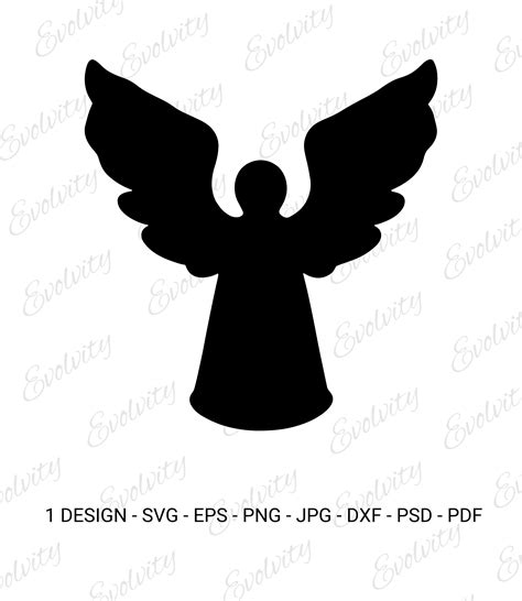 Angel Silhouette SVG, Angel Art, Angel Clipart, Christian SVG, Vector ...