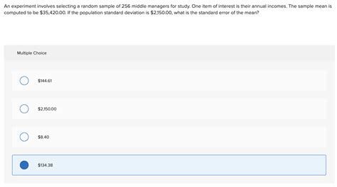 Solved An experiment involves selecting a random sample of | Chegg.com