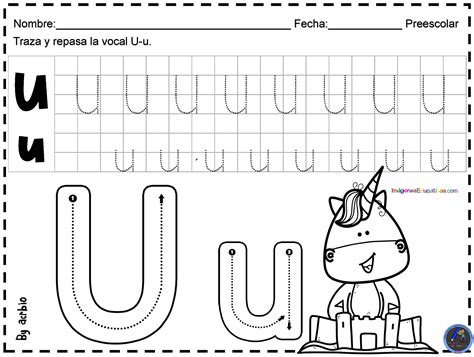 Cuaderno Para Preescolar Vocales Letra Upágina1 Imagenes Educativas