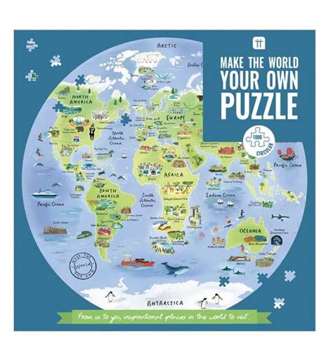 Circular World Map Puzzle – 1000 Pieces - COSITAS HOME