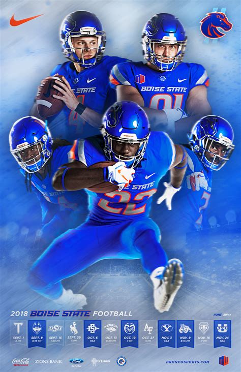 Boise State Football // 2018 Schedule Poster on Behance