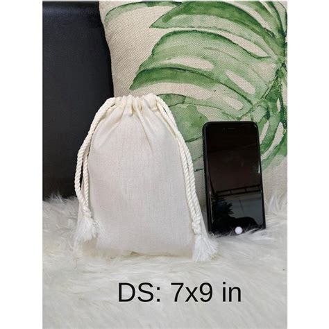 Katsa Drawstring High Quality Plain Canvas String Bag Shopee Philippines